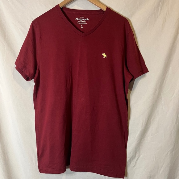 Abercrombie & Fitch T Shirt Men Short Sleeve Moose Logo Muscle Shirt Size Large - Picture 1 of 4